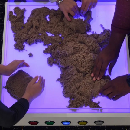 Sensory Light and Sand Table- Messy Play, Interactive Light Colour Changing Panel