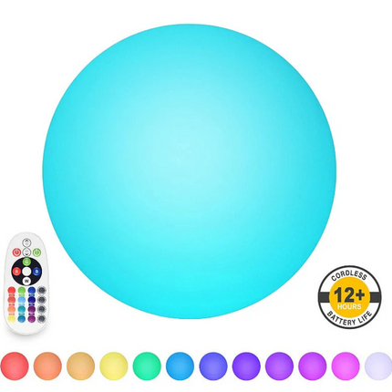 Round Sphere Colour Changing Sensory LED Mood Ball- Rechargeable-40cm/50cm Options