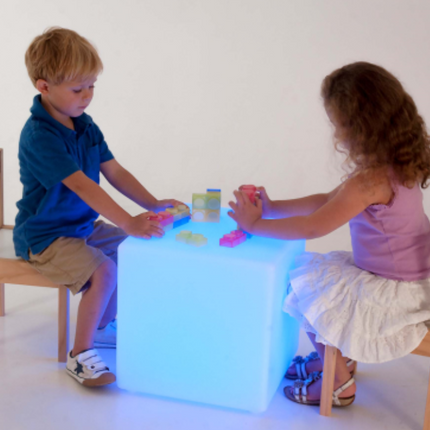 LED Colour Changing Cube Mood Light Seat Stool- Rechargeable- 30cm/40cm