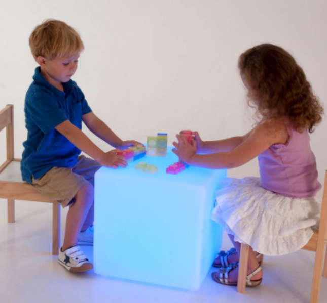 LED Colour Changing Cube Mood Light Seat Stool- Rechargeable- 30cm/40cm