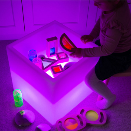 Sensory LED Messy Play Cube Table- 40cm x 40cm