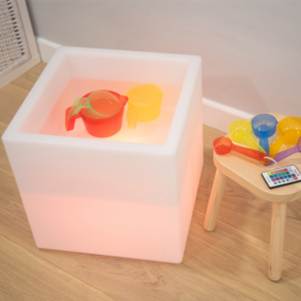 Sensory LED Messy Play Cube Table- 40cm x 40cm
