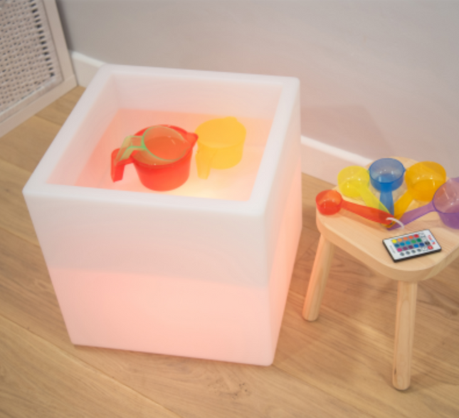 Sensory LED Messy Play Cube Table- 40cm x 40cm