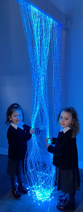 LED Sensory Fibre Curtain + Swing Wall Bracket- 50/100 Tails