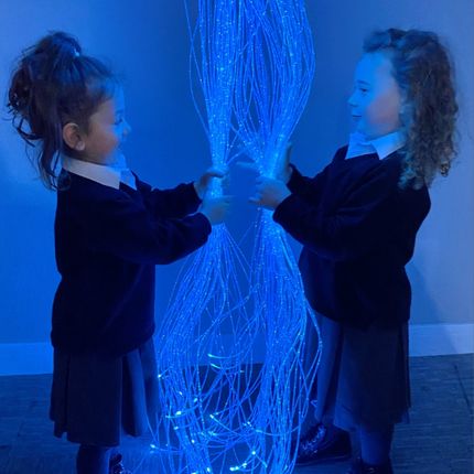 LED Sensory Fibre Curtain + Swing Wall Bracket- 50/100 Tails