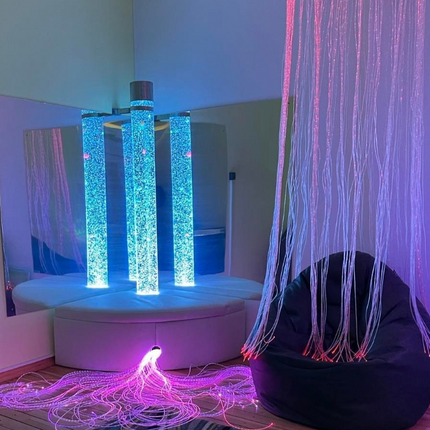 Fibre Optic Sensory Light System 16W light Source & 100 x 150cm Long Tails