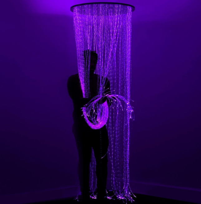 Fibre Optic Sensory Ceiling Ring Curtain- 150 Strands with 16W Light Source