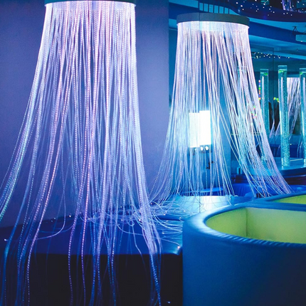Fibre Optic Sensory Ceiling Ring Curtain- 150 Strands with 16W Light Source