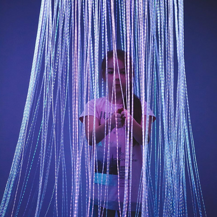 Fibre Optic Sensory Ceiling Ring Curtain- 150 Strands with 16W Light Source