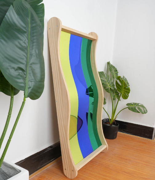 3 Colourful Acrylic Sensory Fun House Mirrors- 108cm x 62cm