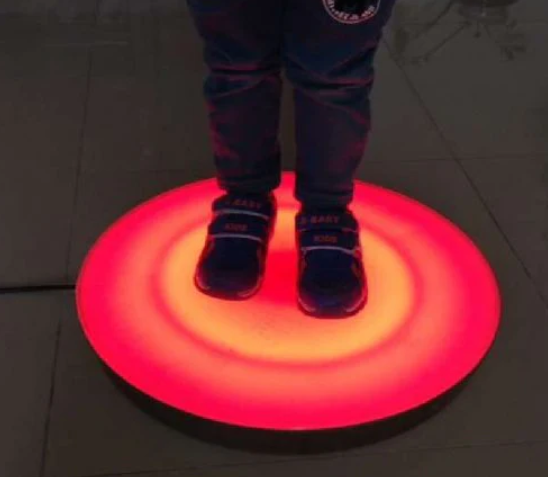Light Up Round Sensory Floor Tile Interactive LED Touch Sensitive – 30cm or 50cm