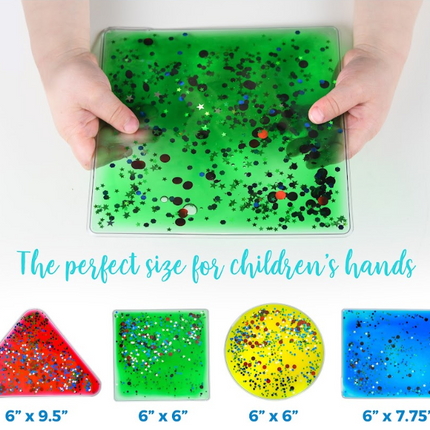 Colourful and Squidgy Tactile Sensory Liquid Gel Shapes - Set of 4