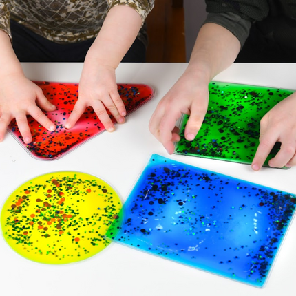 Colourful and Squidgy Tactile Sensory Liquid Gel Shapes - Set of 4