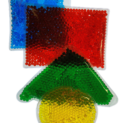 Sensory Gel Beads Shapes- Pack of 4 - Square, Rectangle, Circle & Triangle - Water Bead