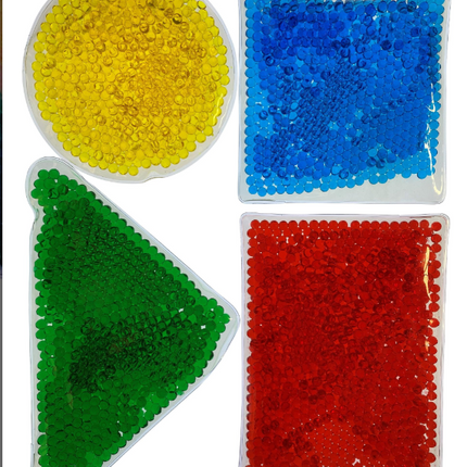 Sensory Gel Beads Shapes- Pack of 4 - Square, Rectangle, Circle & Triangle - Water Bead