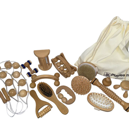 Wooden Massager Kit - 14 Pieces