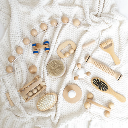 Wooden Massager Kit - 14 Pieces