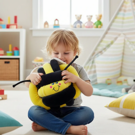 Vibrating Sensory Comfort Plush Cuddle Bee - 25cm x 25cm | Sensory | Squeeze | Squish | Hold | Regulation | Stimulation | SEN Rescource