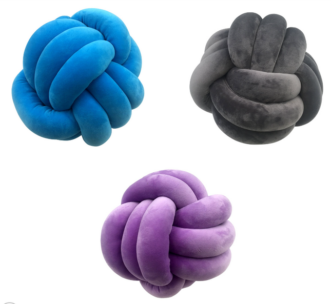 Calming Plush Sensory Squeeze Cuddle Ball- Available in Blue/Grey/Purple- 25cm