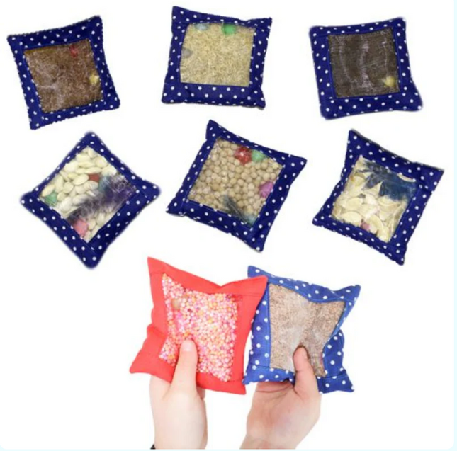 Sensory Feeling Squish Bags with Window - Set of 6