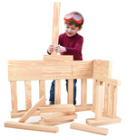 Foam Wooden Play Beams Building Blocks - 24 Pieces
