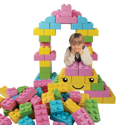 Pastel Colours Large Big Block Jumbo Play Bricks - 42 Pieces