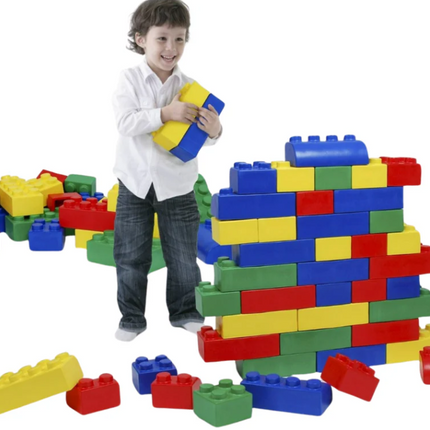 Giant Rubber Soft Blocks - Wise Big Block Play for Kids & Toddlers - 42 Pieces