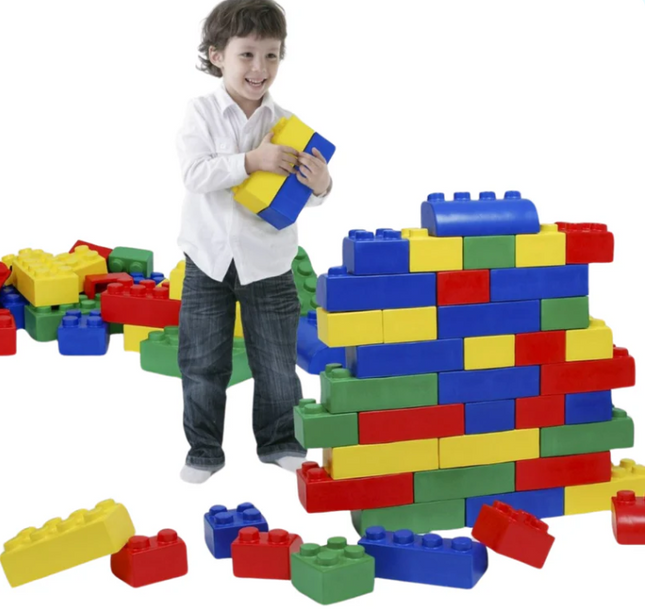 Giant Rubber Soft Blocks - Wise Big Block Play for Kids & Toddlers - 42 Pieces
