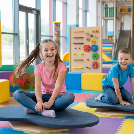 Large Rotating Bean-Shaped Sensory Integration Therapy Skateboard - 110cm x 50cm