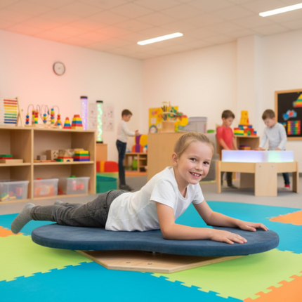 Large Rotating Bean-Shaped Sensory Integration Therapy Skateboard - 110cm x 50cm