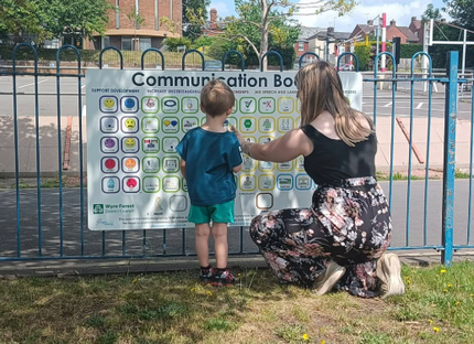 Communication Board - 150cm x 84.4cm | Community Spaces | Sensory Garden | Playground | School | Home