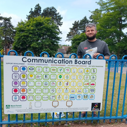 Communication Board - 150cm x 84.4cm | Community Spaces | Sensory Garden | Playground | School | Home