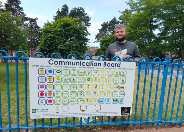 Communication Board - 150cm x 84.4cm | Community Spaces | Sensory Garden | Playground | School | Home