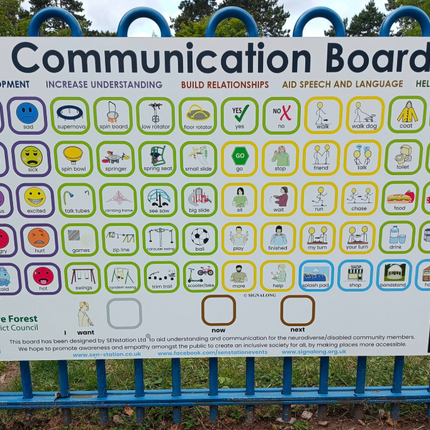 Communication Board - 150cm x 84.4cm | Community Spaces | Sensory Garden | Playground | School | Home
