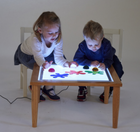 Wooden LED Sensory Light Panel Table- Adjustable Height and Use