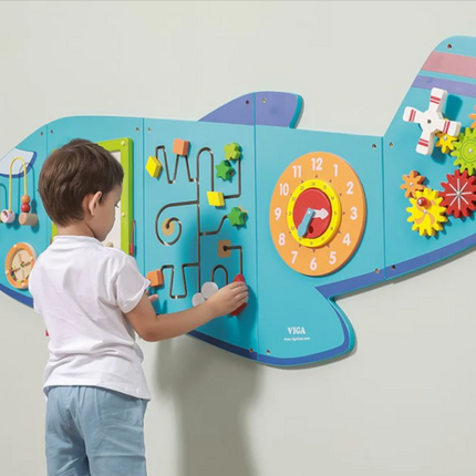 Aeroplane Activity Wall Play Panel - 5 Sections - 180cm x 60cm x 5cm