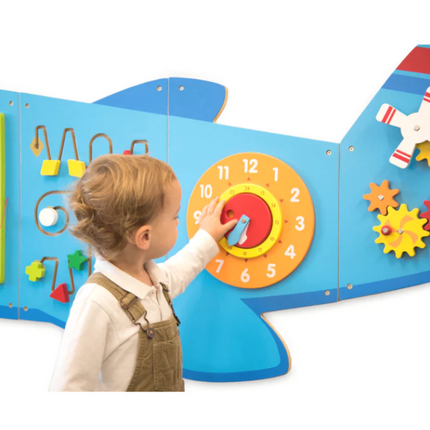 Aeroplane Activity Wall Play Panel - 5 Sections - 180cm x 60cm x 5cm