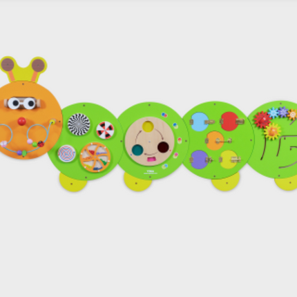 Caterpillar Activity Wall Play Panel - 187cm x 61cm x 1.5cm