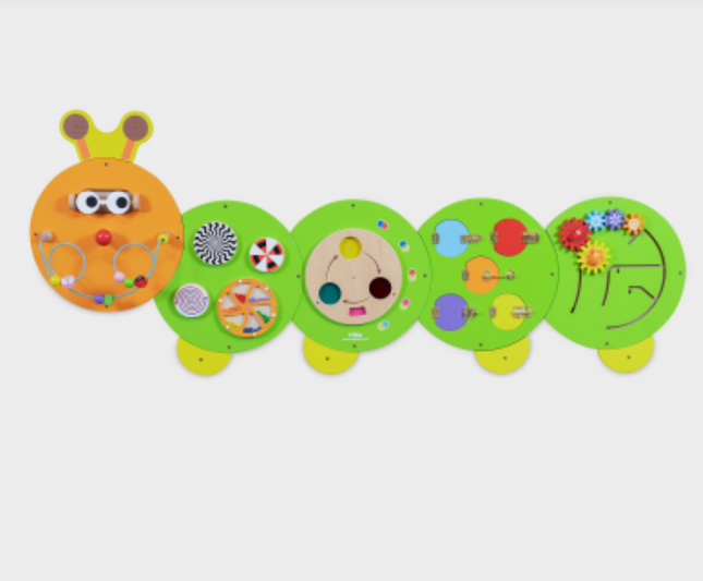 Caterpillar Activity Wall Play Panel - 187cm x 61cm x 1.5cm