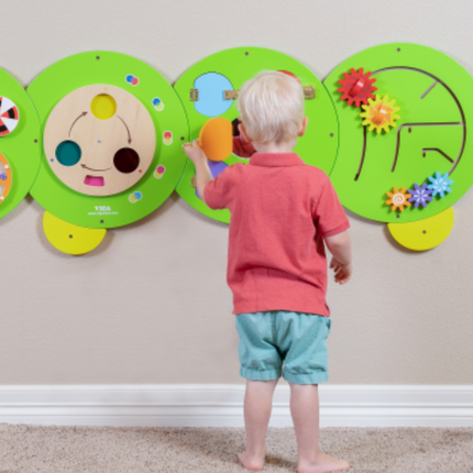 Caterpillar Activity Wall Play Panel - 187cm x 61cm x 1.5cm