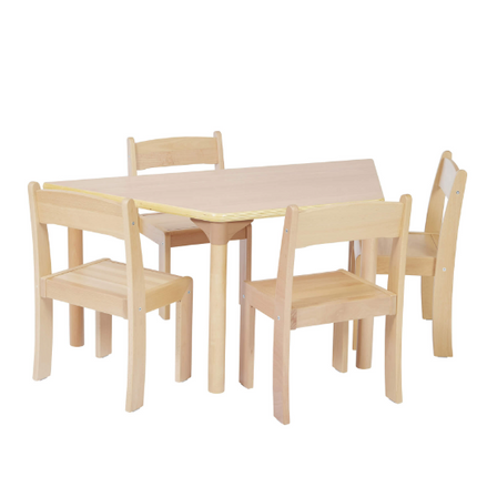 Solid Beechwood Trapezoid Table - Various Heights | Scratch Resistant Plywood | Classroom | Nursery Furniture