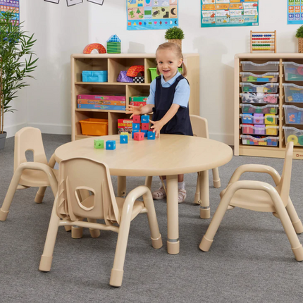 Elegant Height Adjustable Round Table - 80 cm | Ages 2-8 years | Classroom | Nursery Furniture