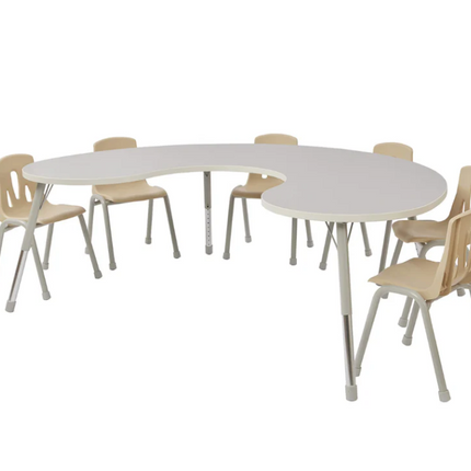 Modern Thrifty Group Table - Grey | Height Adjustable | Ages 2-8 years | 6 Seater | Classroom | Nursery Furniture