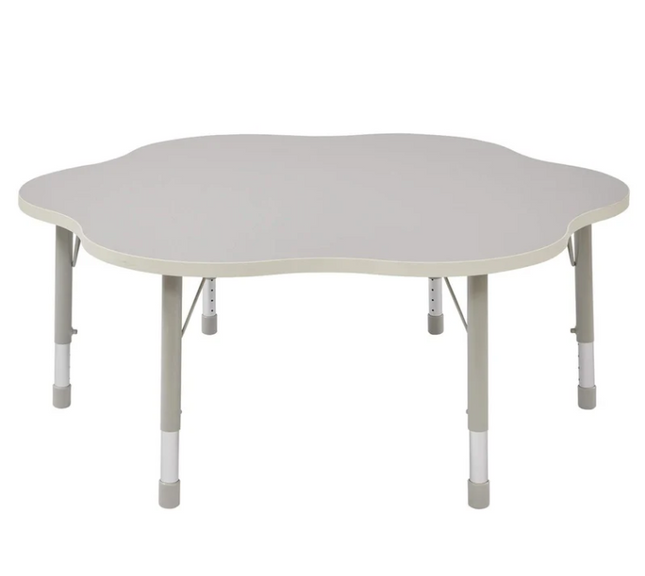 Modern Thrifty Flower Table - Grey | Height Adjustable | Ages 2-8 years | 6 Seater | Classroom | Nursery Furniture