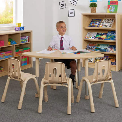 Elegant Height Adjustable Fan Table - 127cm x 68cm | Ages 2-11 years | Classroom | Nursery Furniture