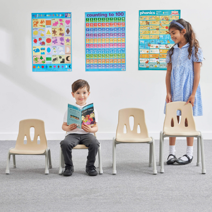 Stackable Modern Thrifty Chairs - Set of 4 | Nursery and Classroom Furniture