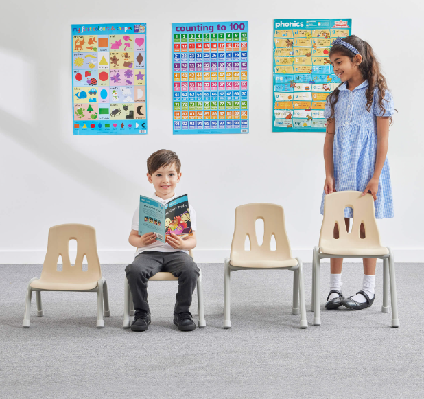Stackable Modern Thrifty Chairs - Set of 4 | Nursery and Classroom Furniture