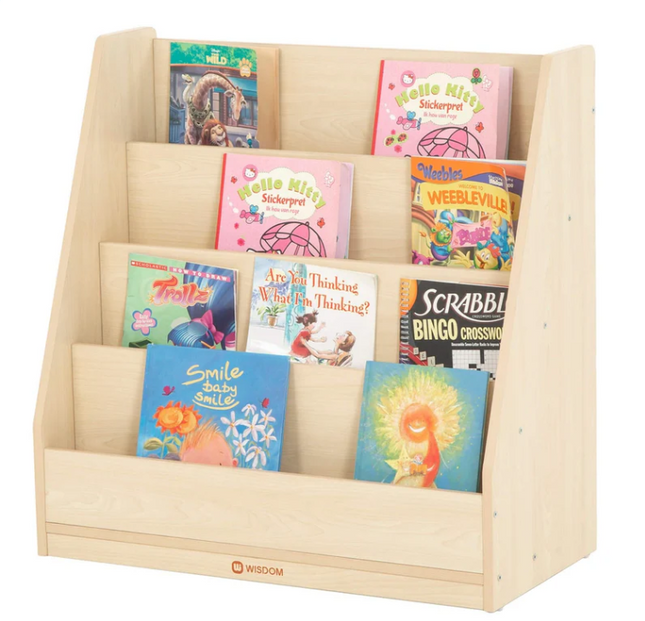 Children's Basic Wooden Book Display Stand Unit - 80 x 80 x 39cm