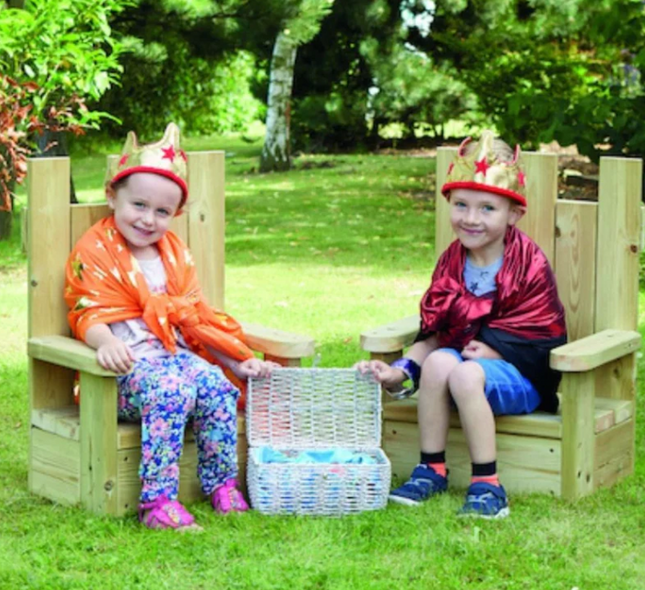 Outdoor Wooden Thrones -  Set of 2 - 70 x 54cm per Seat/Chair
