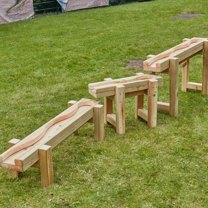 Children's Wooden Water Play Chutes- Set of 3 | Sensory Garden | School | Play Area